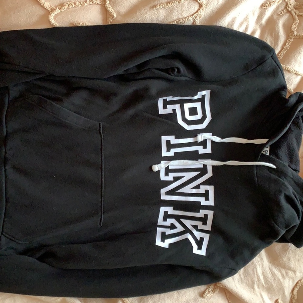 pink pull over hoodie